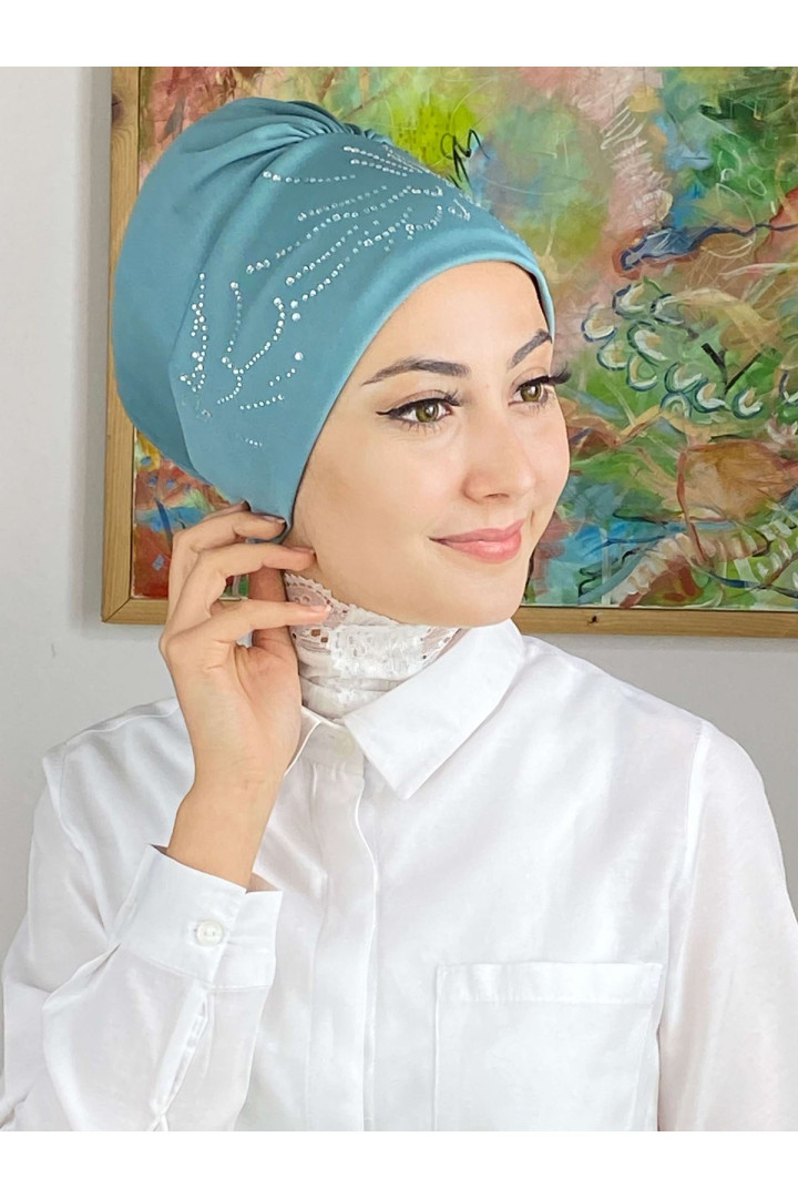 

Тюрбан женский Butik Ambar 90-NZL70522-90 голубой, 84-NZL70522-84