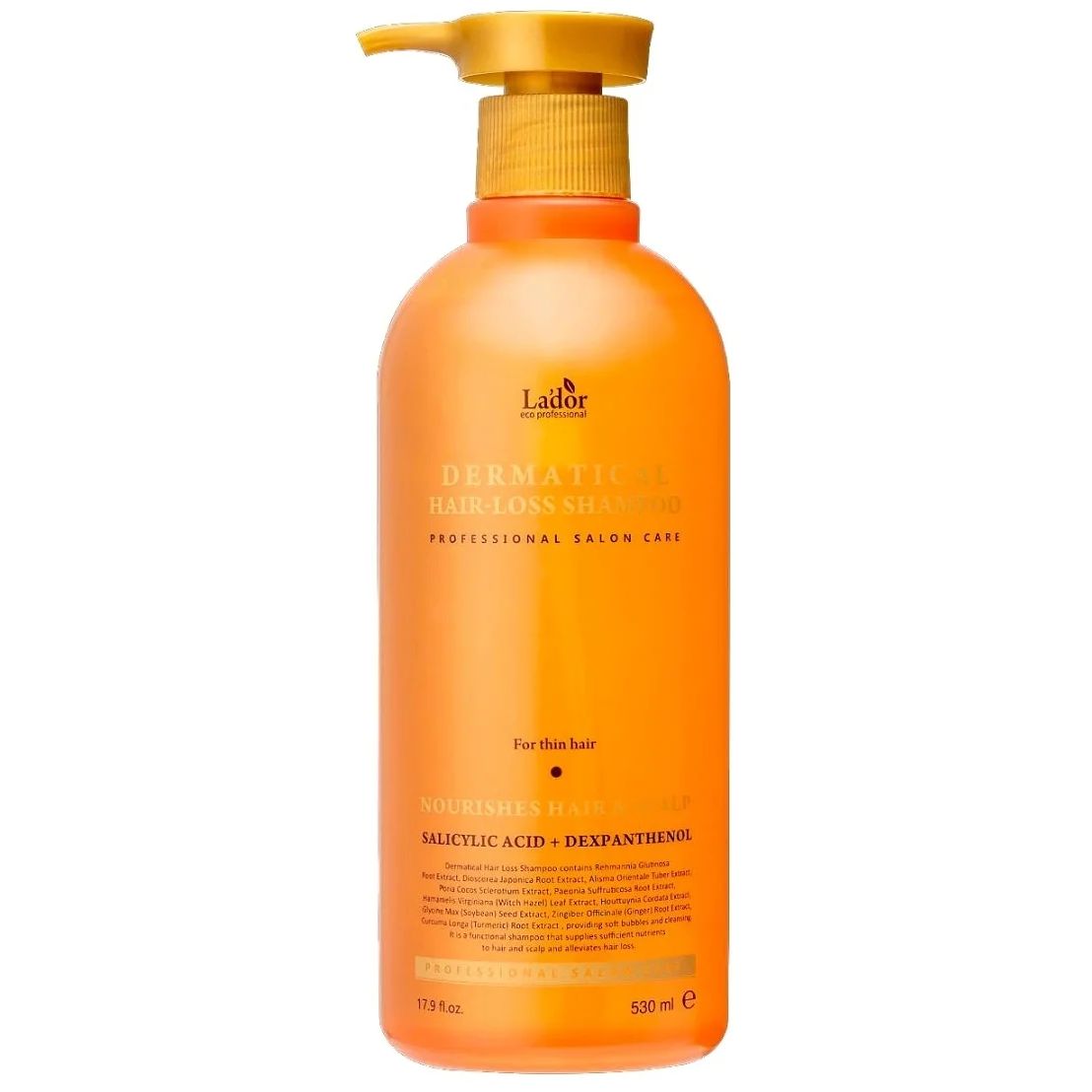 Шампунь против выпадения для тонких волос La'dor Dermatical 530 мл jj шампунь против выпадения energy shampoo 1000 0