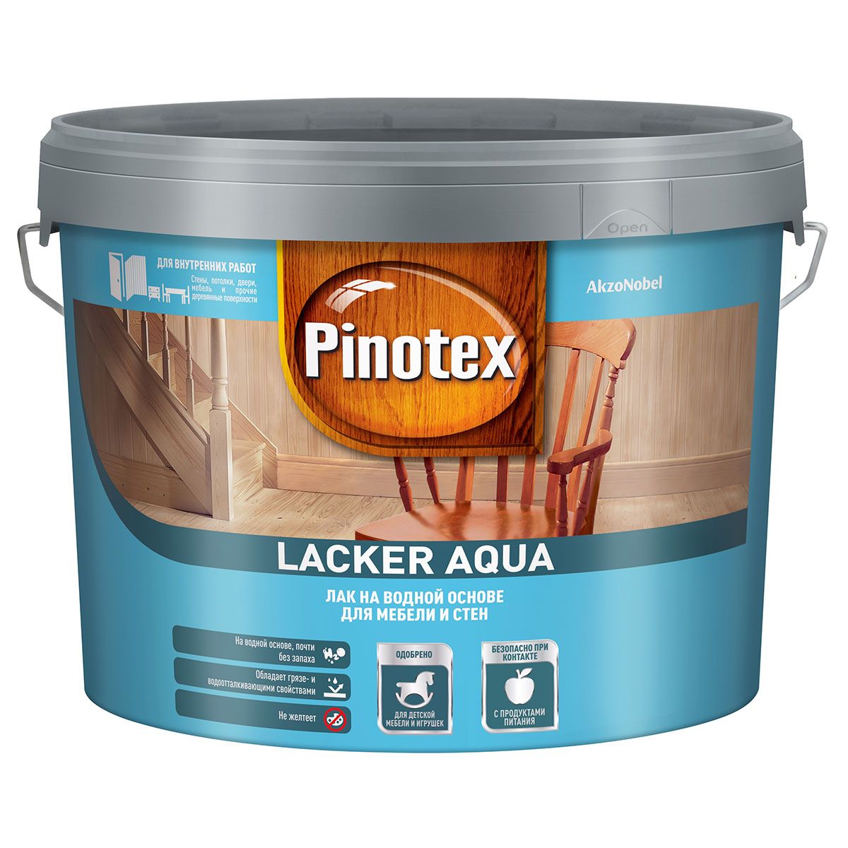 Лак для мебели и стен Pinotex Lacker Aqua 70 на водной основе, глянцевый, 9 л нарядный костюм