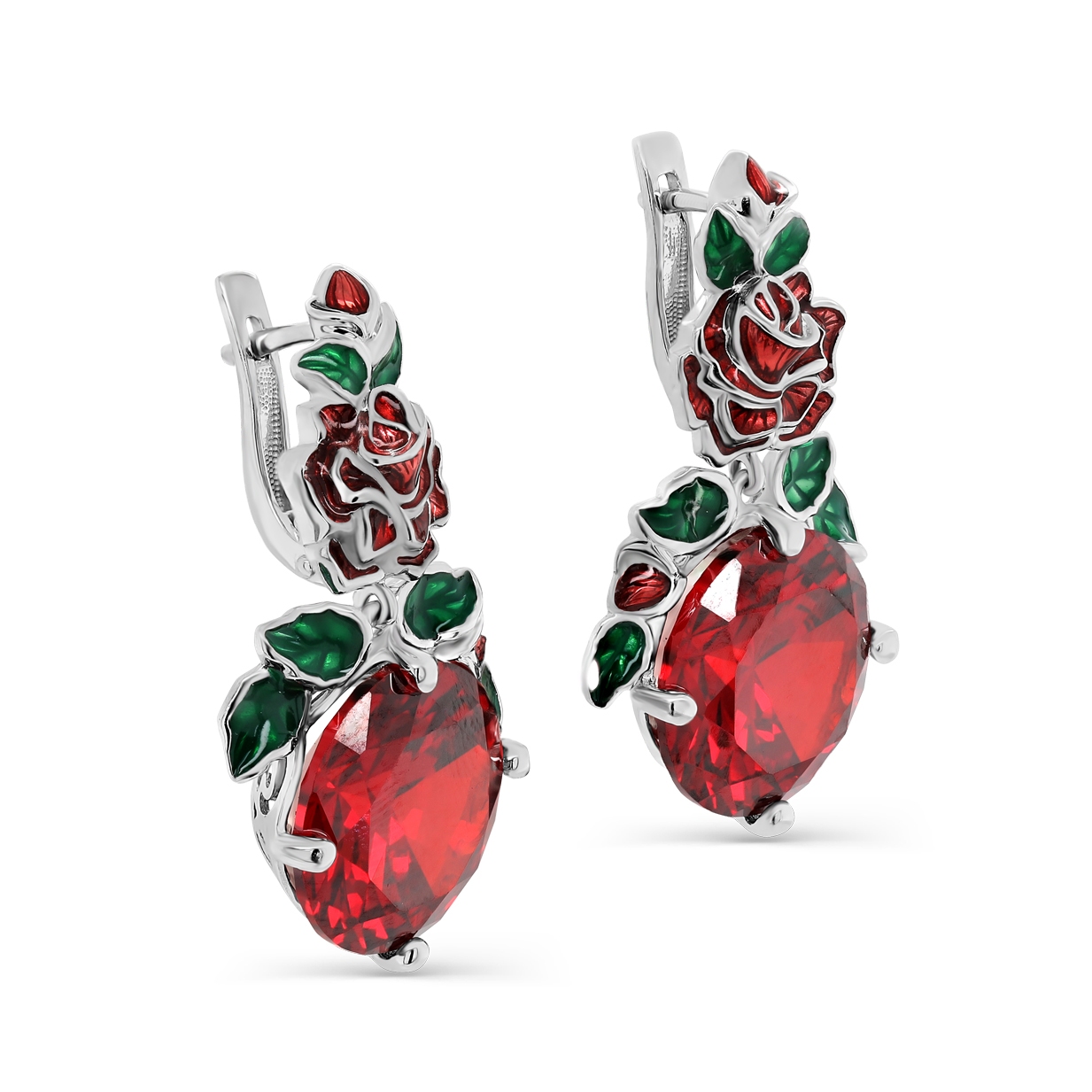 

Серьги из серебра с фианитом Kabarovsky 12-267-40301, 12-267-40301