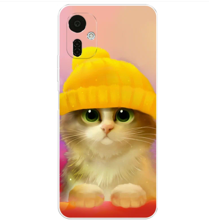 

Чехол Awog на Tecno Camon 19 Neo "Котенок в желтой шапке", Желтый;розовый;бежевый, 302350-2