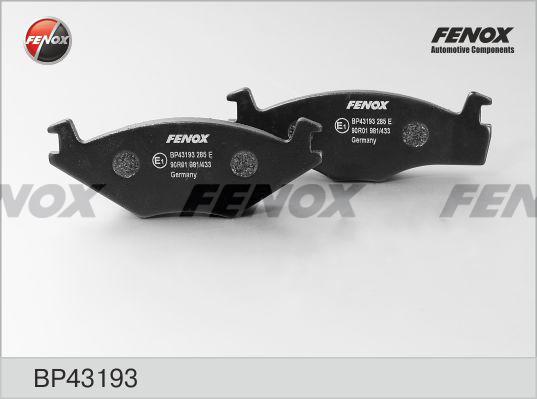 

Тормозные колодки FENOX передние BP43193