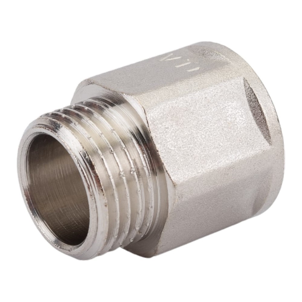 

Удлинитель VALTEC 1/2"х15 мм ВР-НР латунь никель, Серый