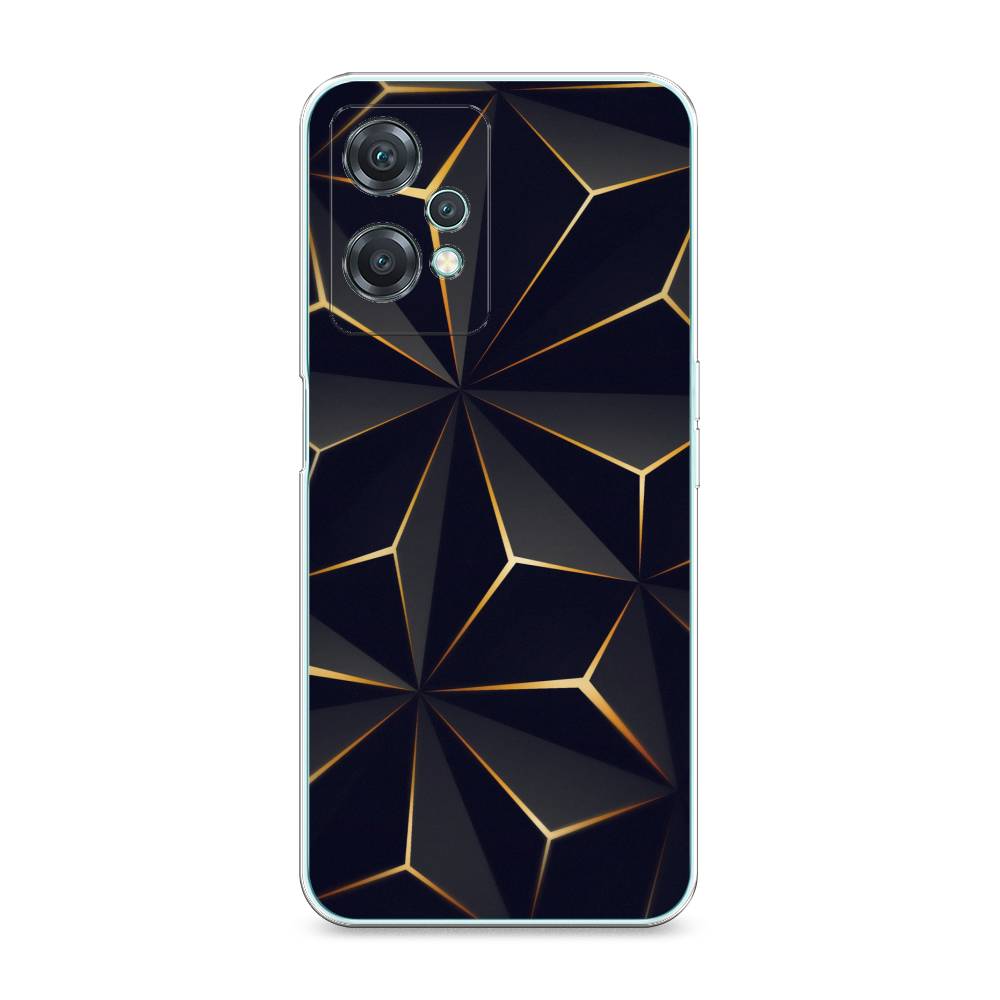

Чехол на OnePlus Nord CE 2 Lite 5G "Черные полигоны", Золотистый;черный, 152850-3