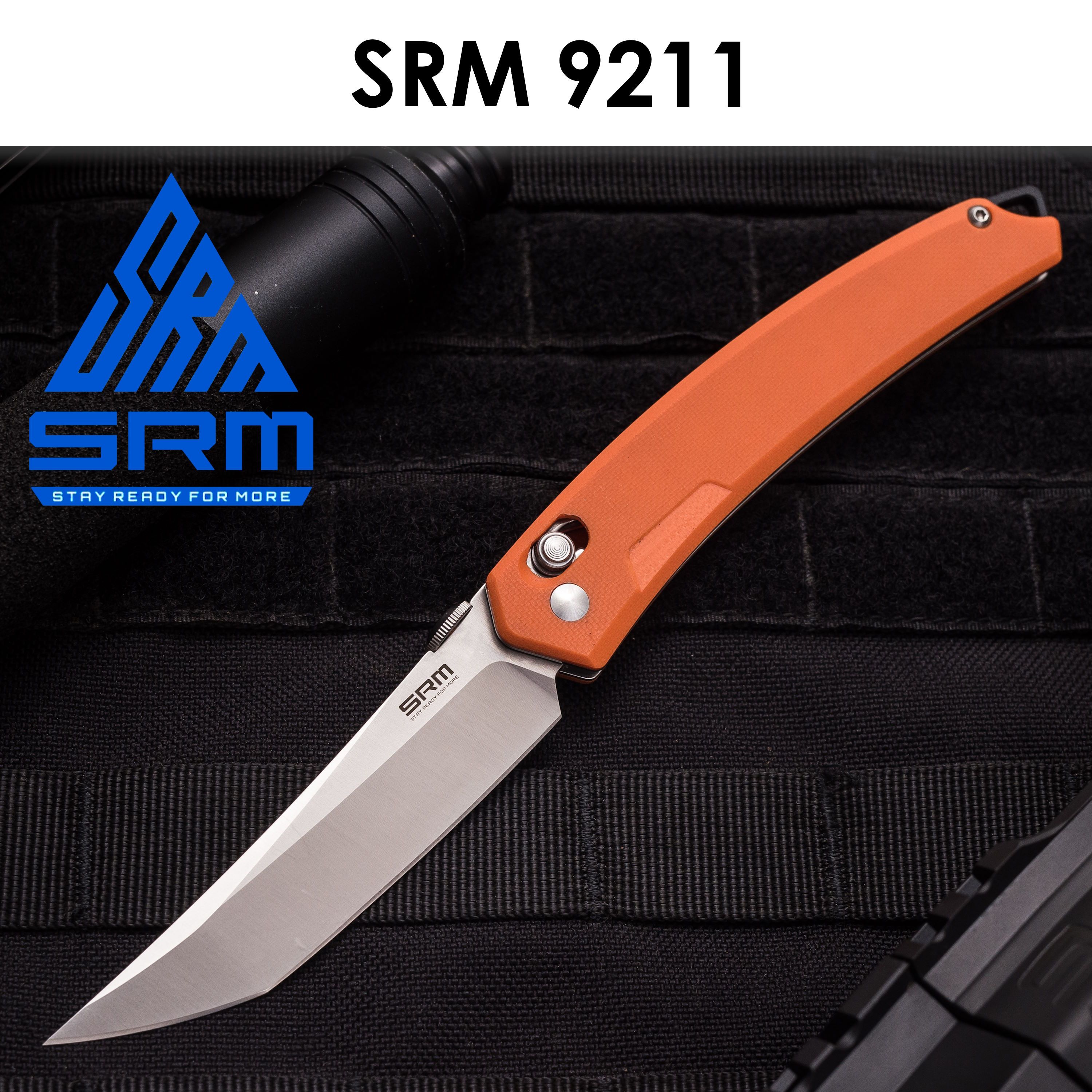 

Складной нож SRM 9211-GJ оранжевый 211.6мм (90.6 мм клинок), 211-GJ