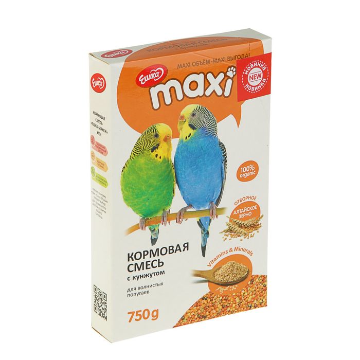 

Сухой корм для волнистых попугаев Ешка MAXI с кунжутом, 750 г