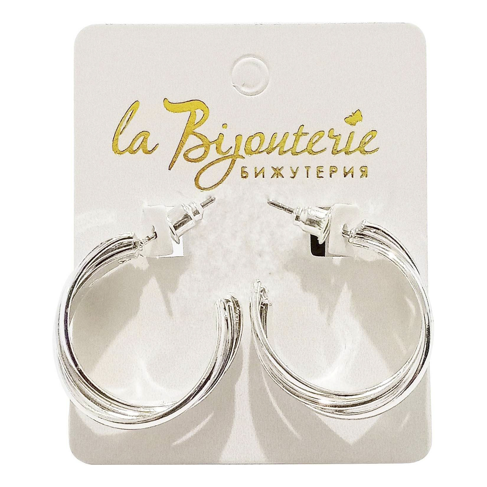Серьги конго из металла La Bijouterie, стекло