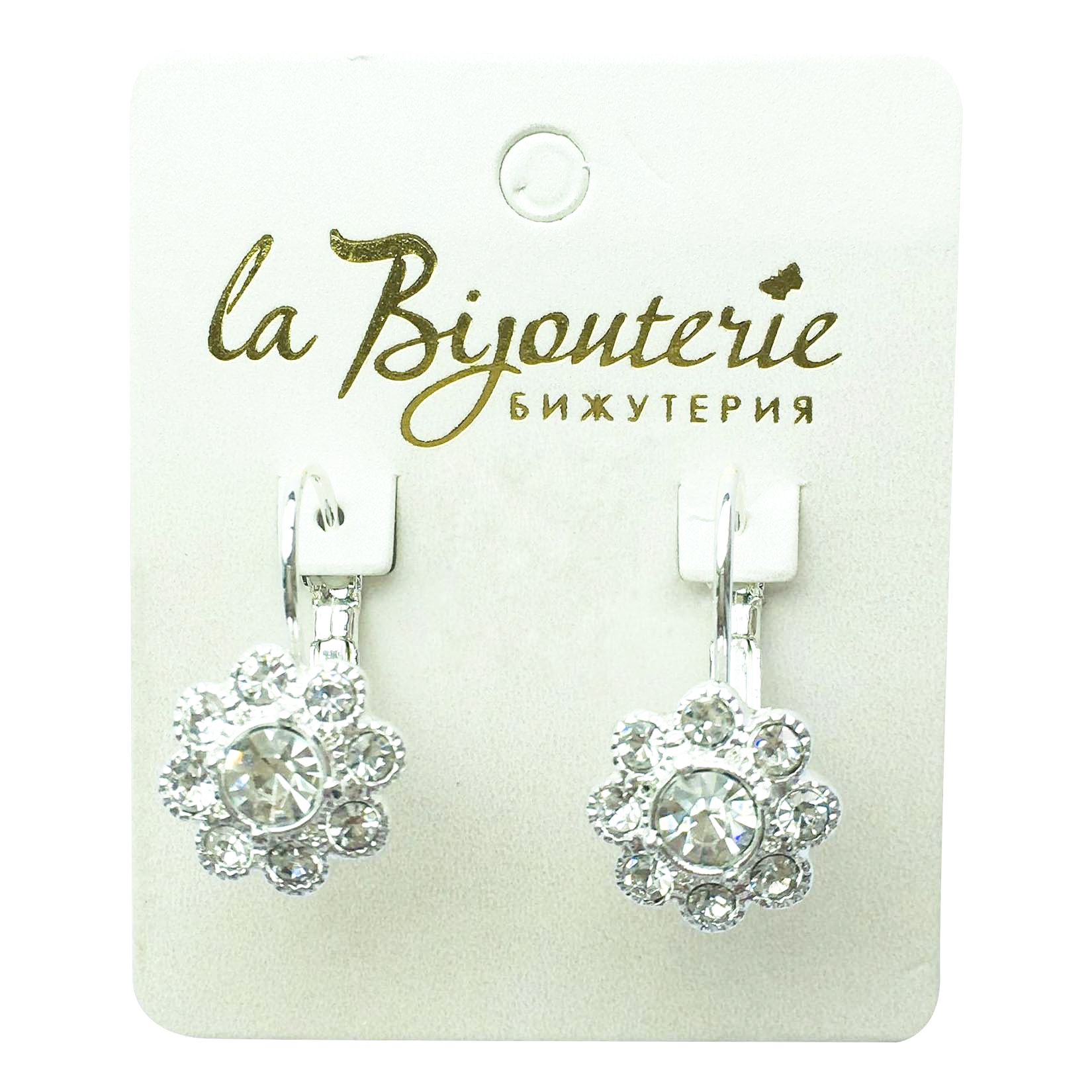 Серьги классические из металла La Bijouterie, стекло