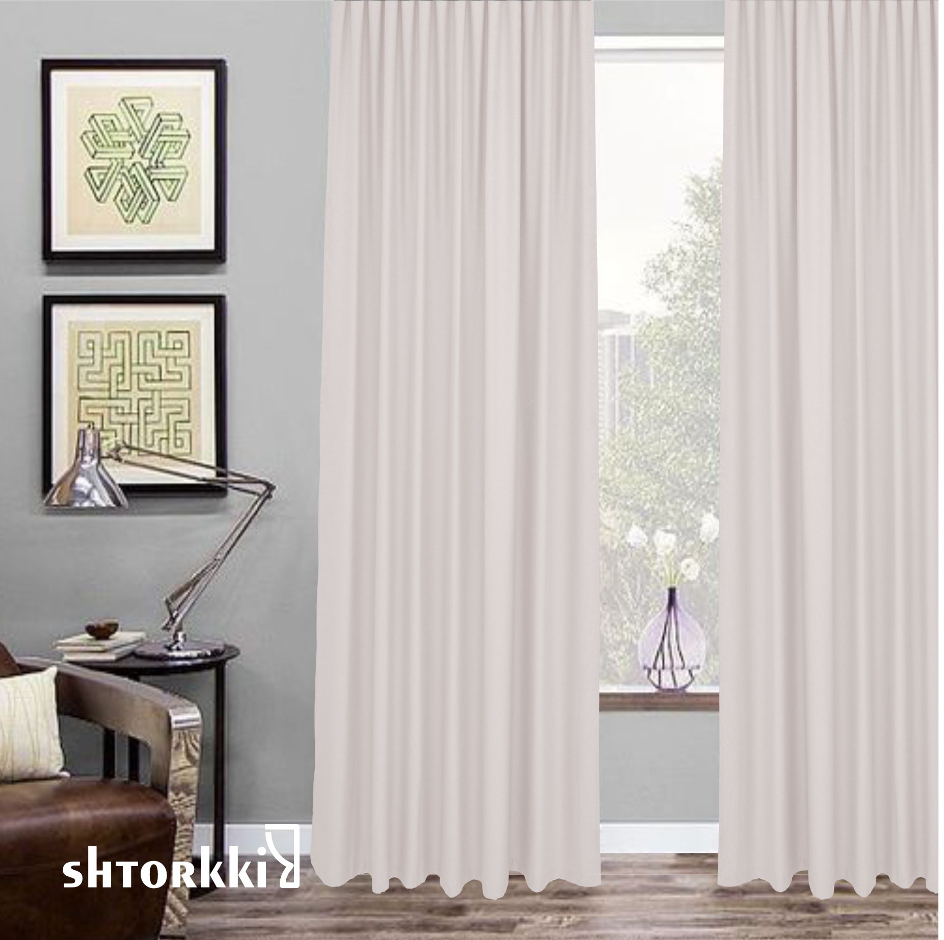 

Шторы shtorkki интерьерные рогожка Light Pink 400х262 см, IR-47