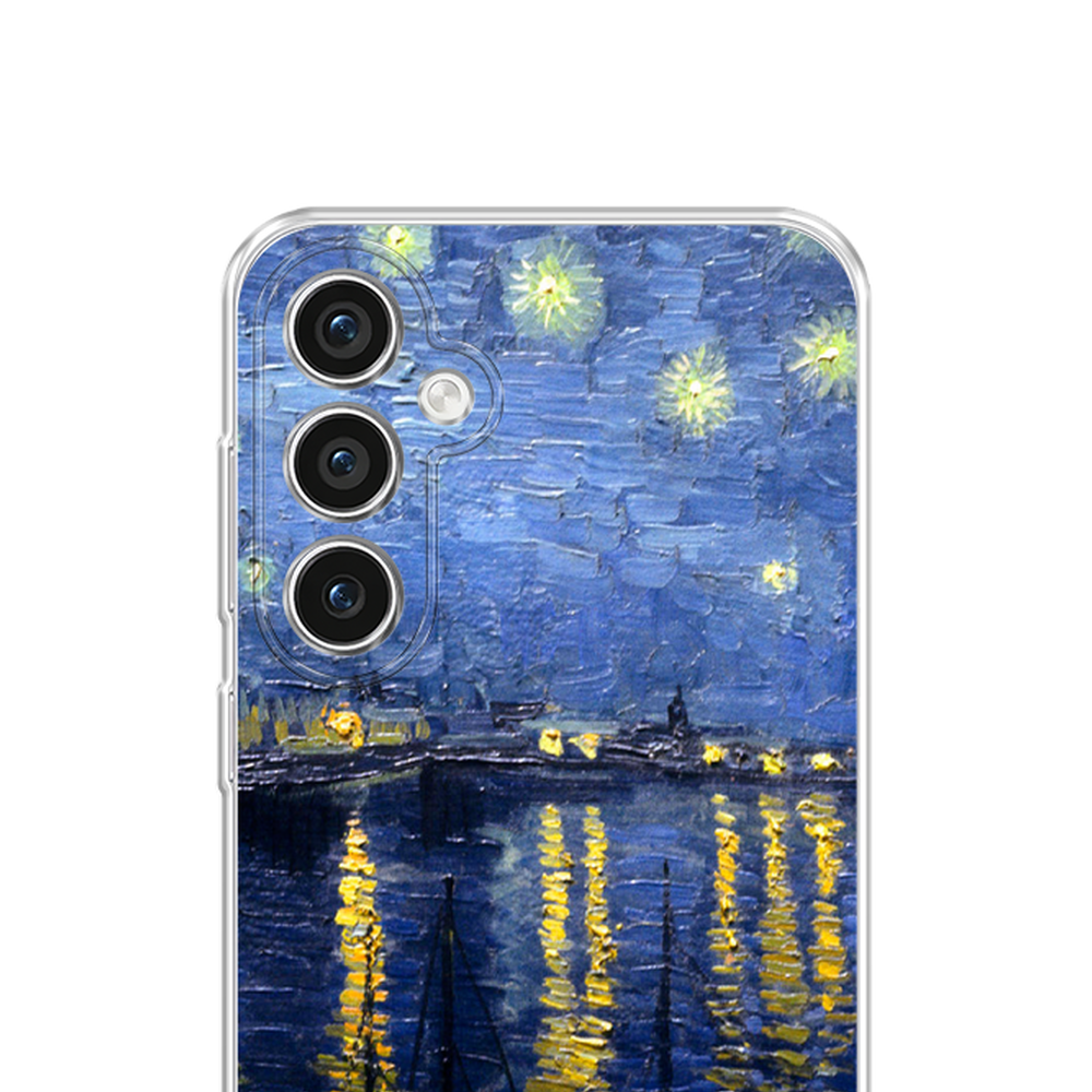 

Чехол на Samsung Galaxy S23 FE 5G "Звездная ночь над Роной", Синий;желтый, 2108450-1