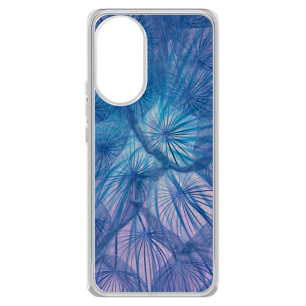 фото Чехол-накладка krutoff clear case синий одуванчик для honor 50