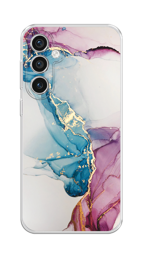 

Чехол на Samsung Galaxy S23 FE 5G "Розовые разводы рисунок", Синий;розовый, 2108450-1