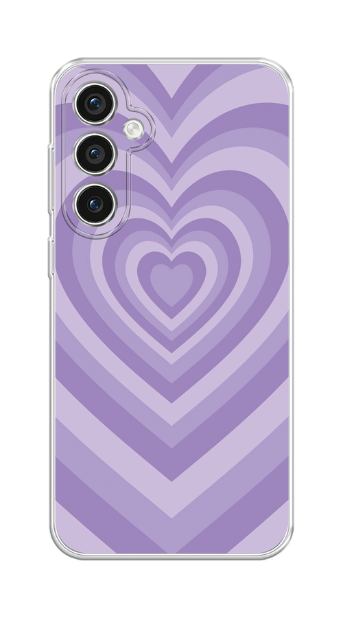 

Чехол на Samsung Galaxy S23 FE 5G "Violet heart latte", Фиолетовый, 2108450-1