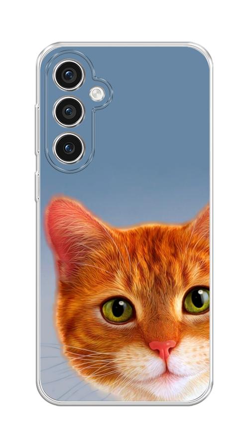 

Чехол на Samsung Galaxy S23 FE 5G "Любопытный котик", Коричневый, 2108450-1