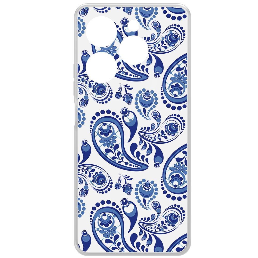 

Чехол-накладка Krutoff Clear Case Гжель для INFINIX Hot 40 Pro, Прозрачный