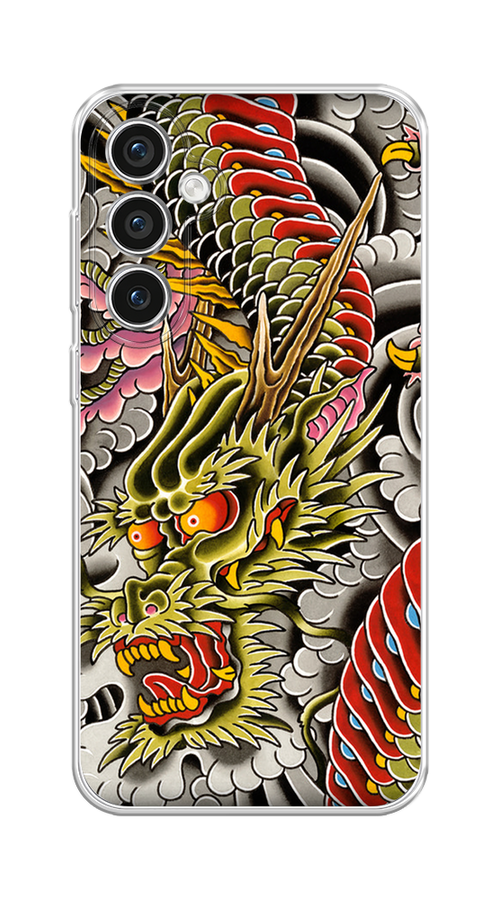 

Чехол на Samsung Galaxy S23 FE 5G "Японский дракон", Желтый;розовый;красный, 2108450-1