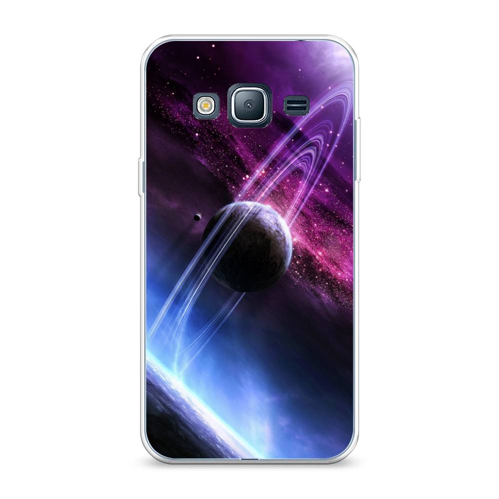 

Чехол Awog на Samsung Galaxy J3 2016 / Самсунг J3 2016 "Космос 17", Черный;фиолетовый, 22450-4