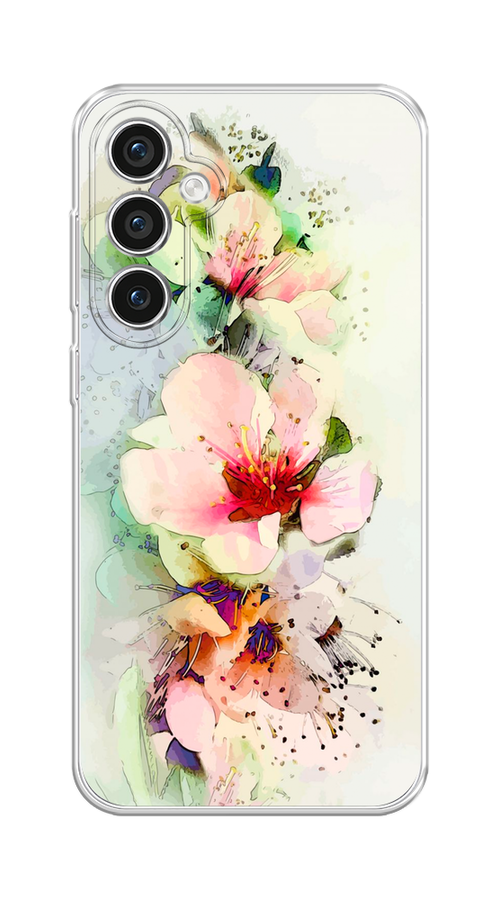 

Чехол на Samsung Galaxy S23 FE 5G "Нежные цветы", Зеленый;розовый, 2108450-1