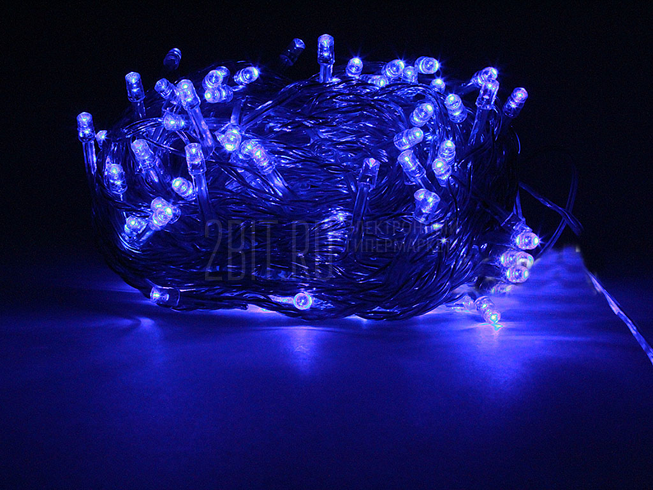 

LD120-B-E24 Новогодняя гирлянда ул,IP44,120син LED,12м,сое