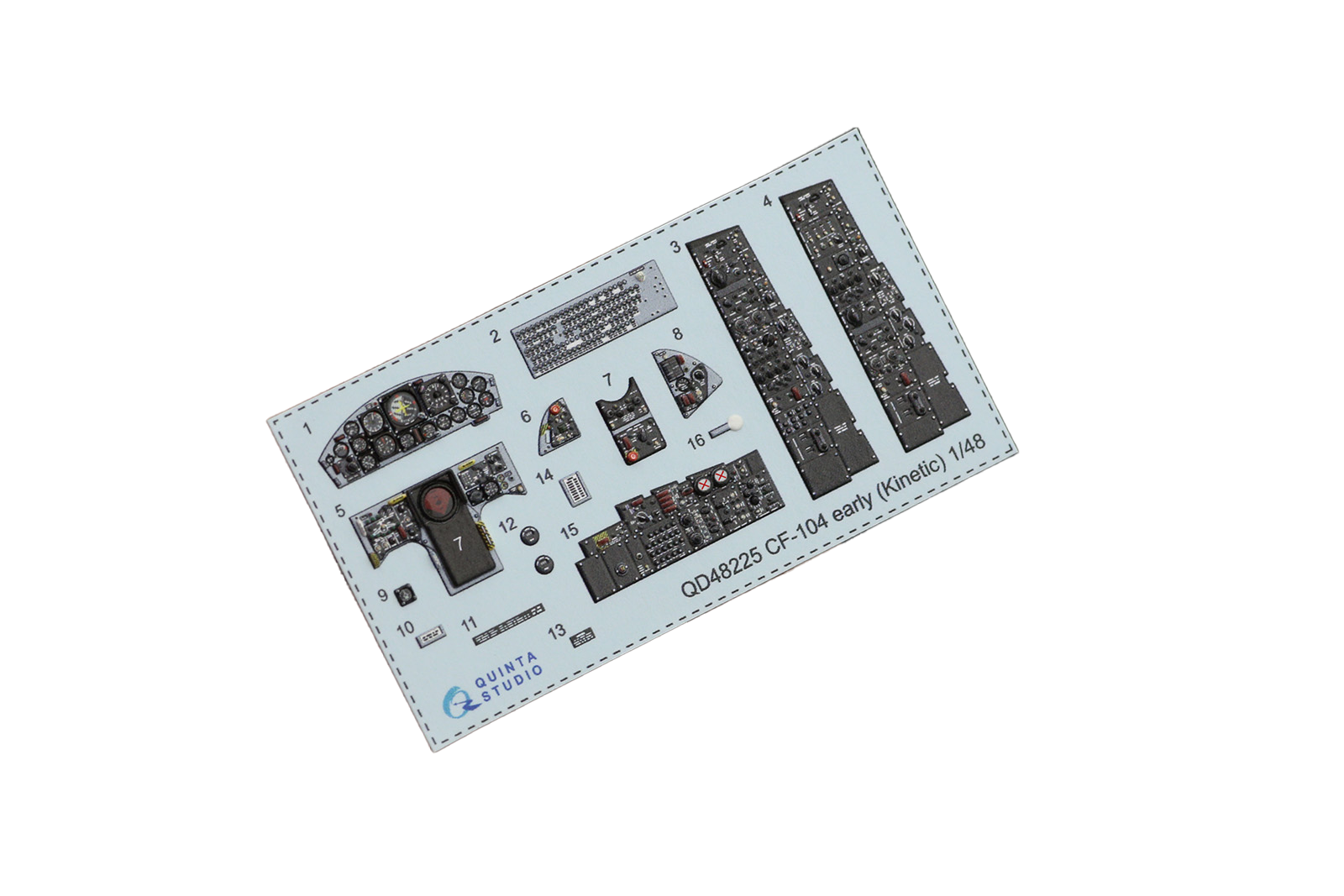 

3D Декаль интерьера Quinta Studio 1/48 кабины CF-104 Early(Kinetic)QD48225, Цветной