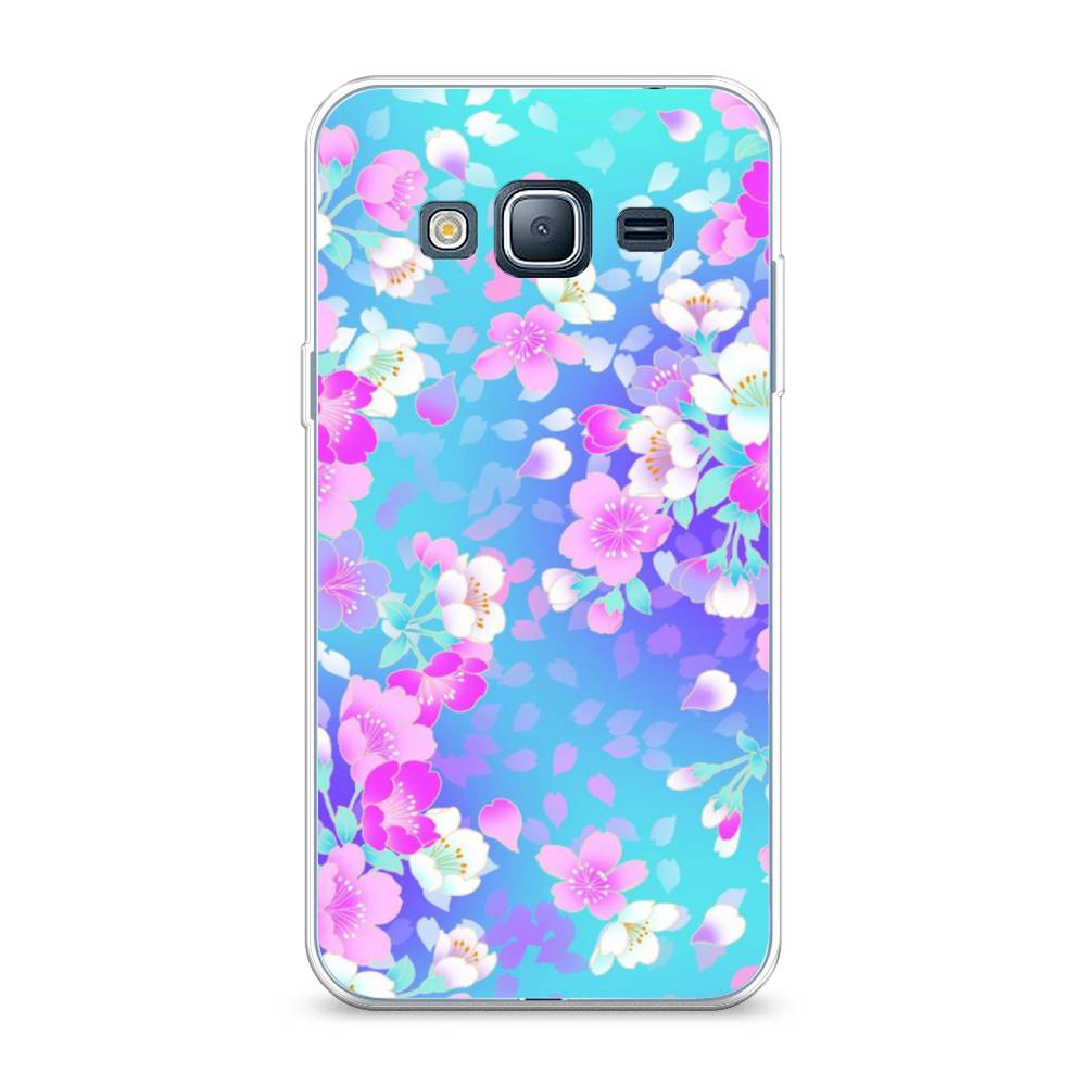

Чехол Awog на Samsung Galaxy J3 2016 / Самсунг J3 2016 "Яблоневые цветы", Голубой;розовый;белый, 22450-8