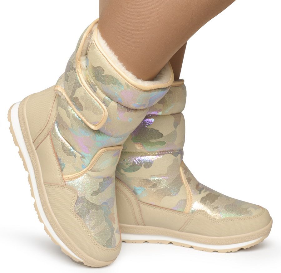 Дутики женские Binifoot BnF 9285 бежевые 36 EU