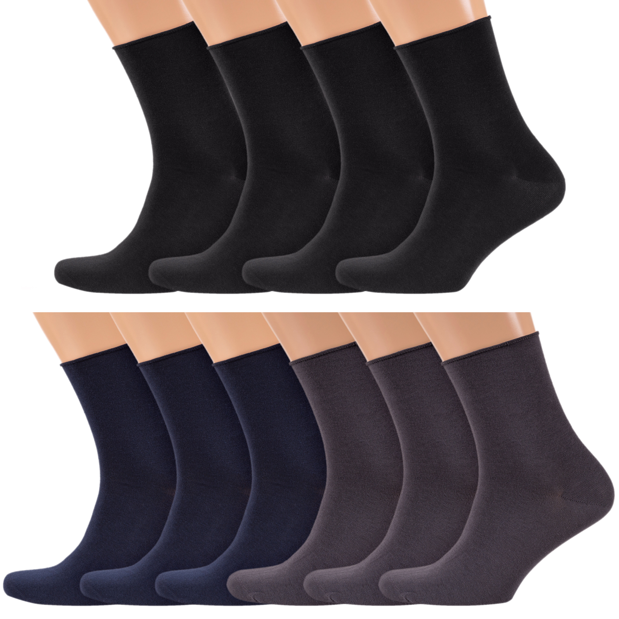 

Комплект носков мужских Rusocks 10-М3-13034 черных; синих; серых 25-27, Черный;синий;серый, 10-М3-13034