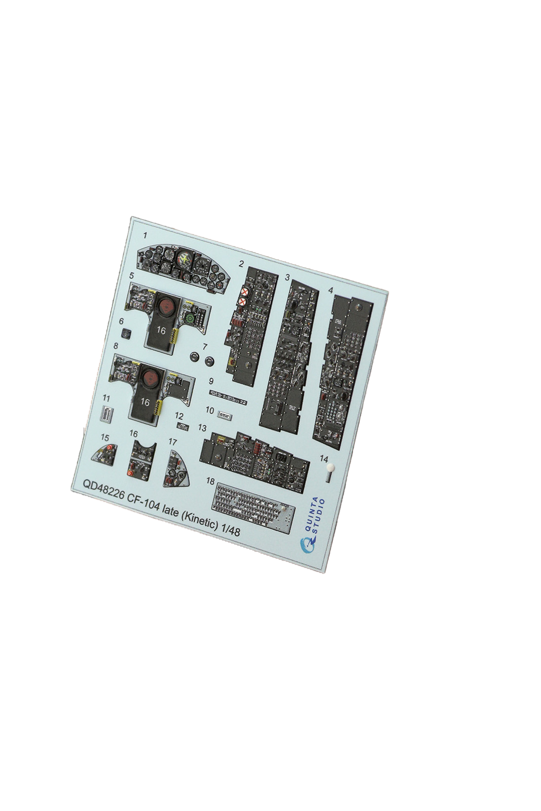 3D Декаль интерьера Quinta Studio 1/48 кабины CF-104 Late(Kinetic)QD48226