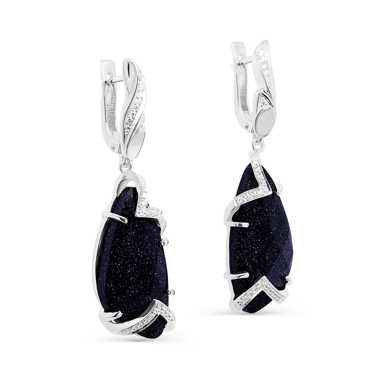 

Серьги из серебра с авантюрином Kabarovsky 12-236-1300, 12-236-1300