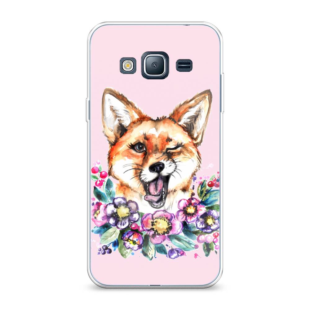 

Чехол Awog на Samsung Galaxy J3 2016 / Самсунг J3 2016 "Подмигивающая лиса", Оранжевый, 22450-10