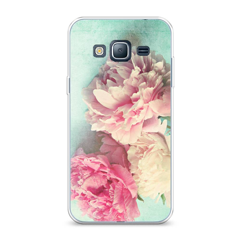 

Чехол Awog на Samsung Galaxy J3 2016 / Самсунг J3 2016 "Пионы new", Голубой, 22450-8