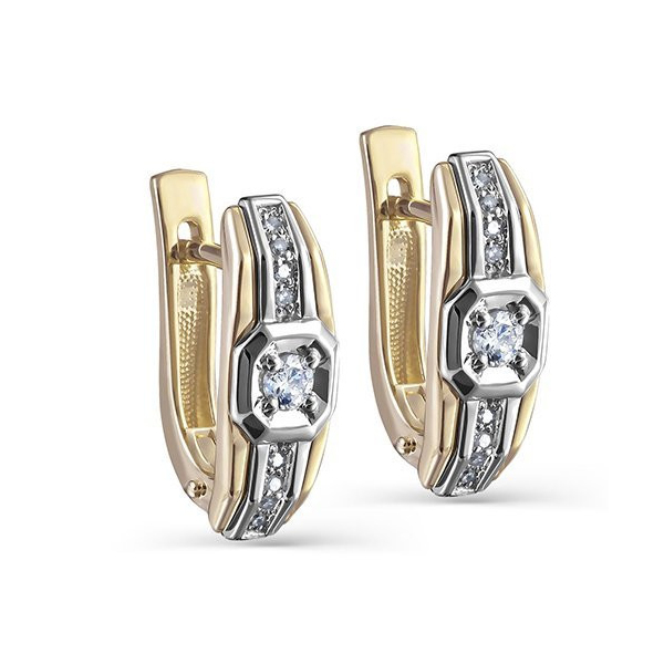 

Серьги из желтого золота с бриллиантом Kabarovsky 12-21295-1000, 12-21295-1000