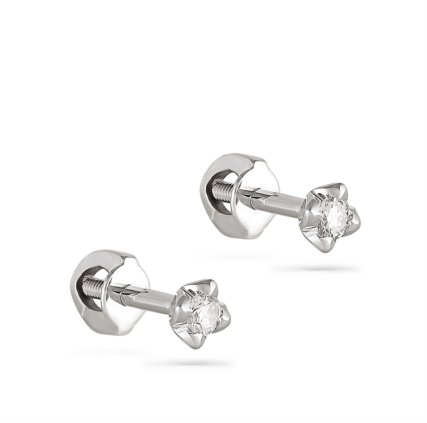 

Серьги-пусеты из белого золота с бриллиантом Kabarovsky 2-1074-1000, 2-1074-1000