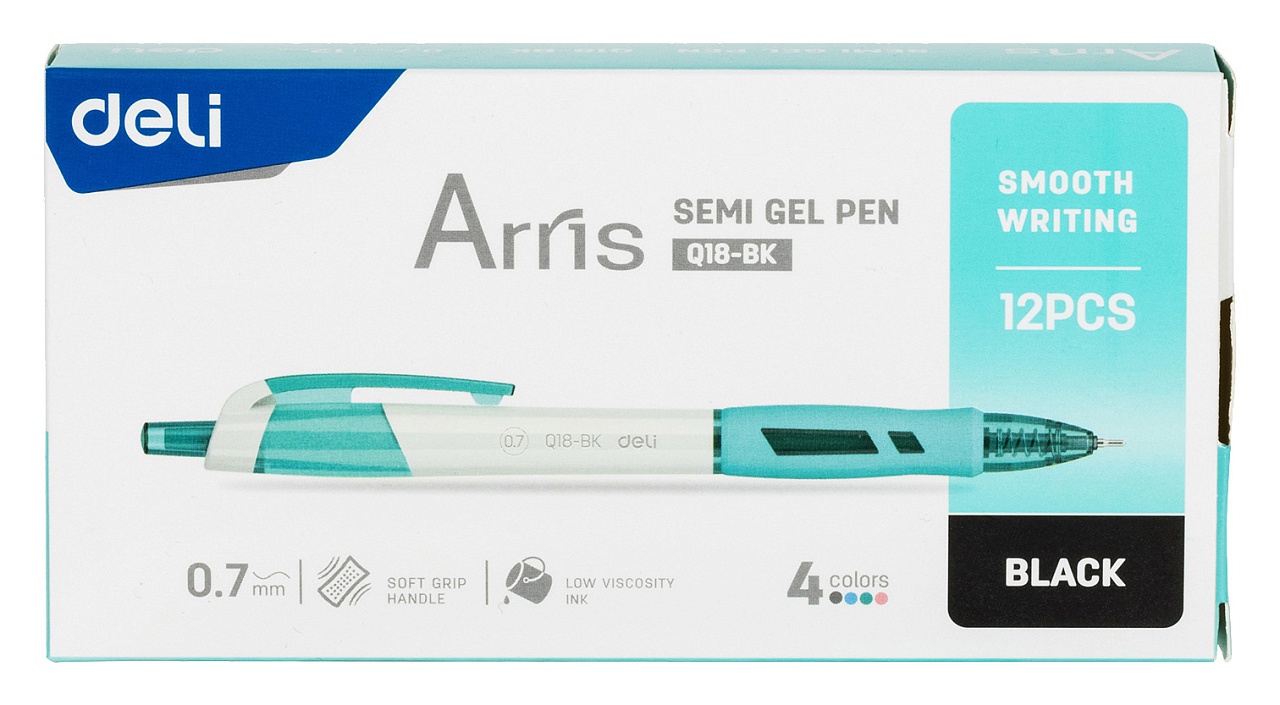 

Ручка шариков. Deli Arris EQ18-BK черн. черн. линия 0.7мм (12 шт в упаковке) 6935205320919
