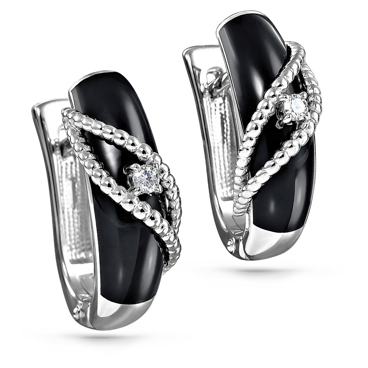 

Серьги из белого золота с бриллиантом Kabarovsky 12-11067-1002, 12-11067-1002