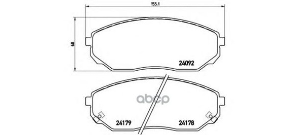 

Тормозные колодки brembo дисковые P30019