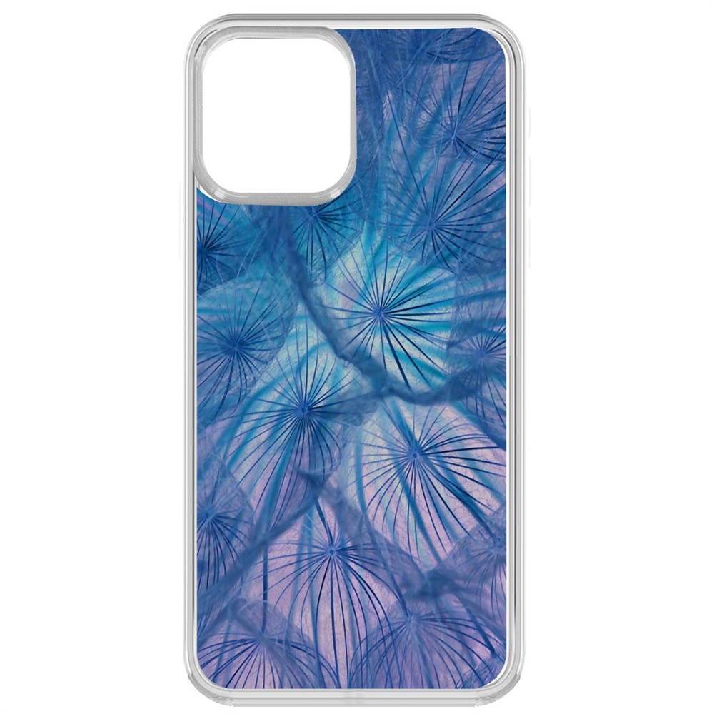 фото Чехол-накладка krutoff clear case синий одуванчик для iphone 13 pro