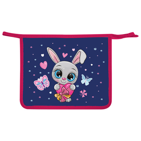 

Папка для тетрадей ПИФАГОР А5, 1 отделение, пластик, на молнии, Lovely Bunny, 271493