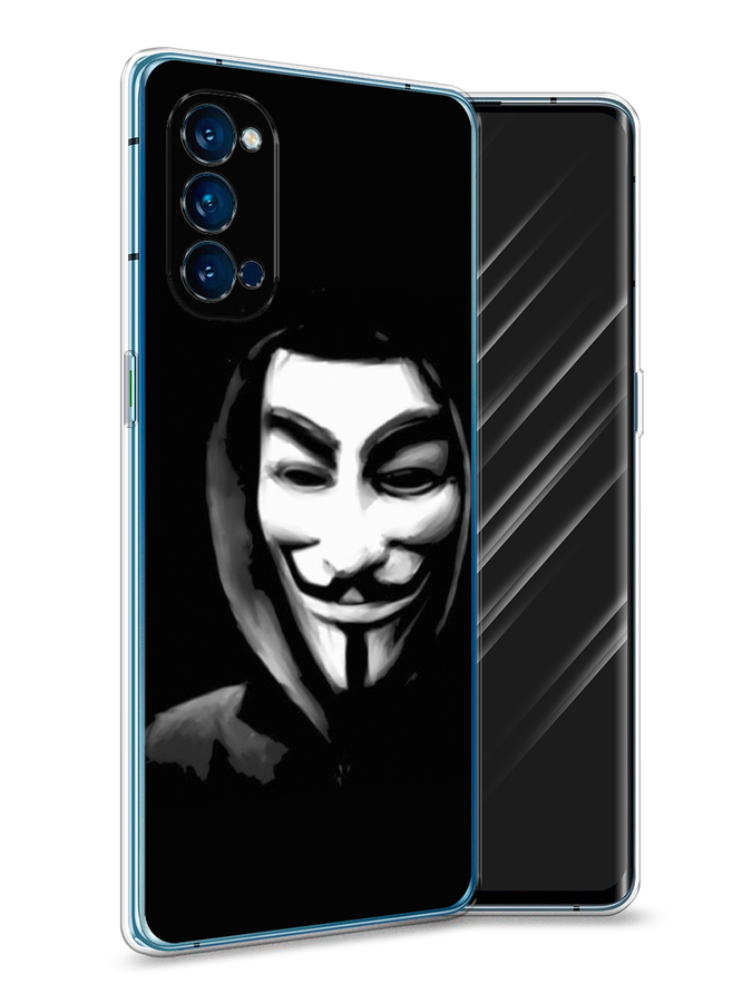 

Чехол Awog на Oppo Reno 4 Pro 5G "Анонимус", Разноцветный, 253750-5