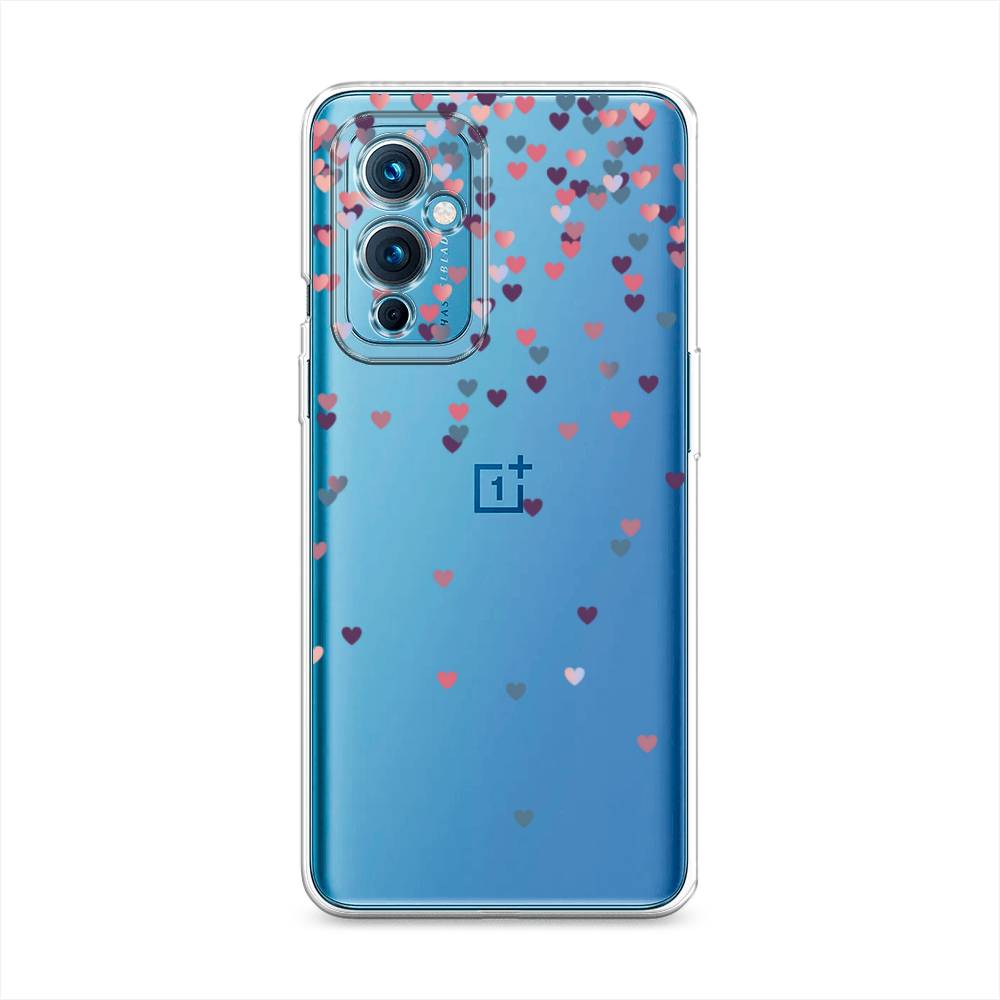 

Чехол на OnePlus 9 LE2110 "Посыпка сердечки", Розовый;фиолетовый, 152750-3