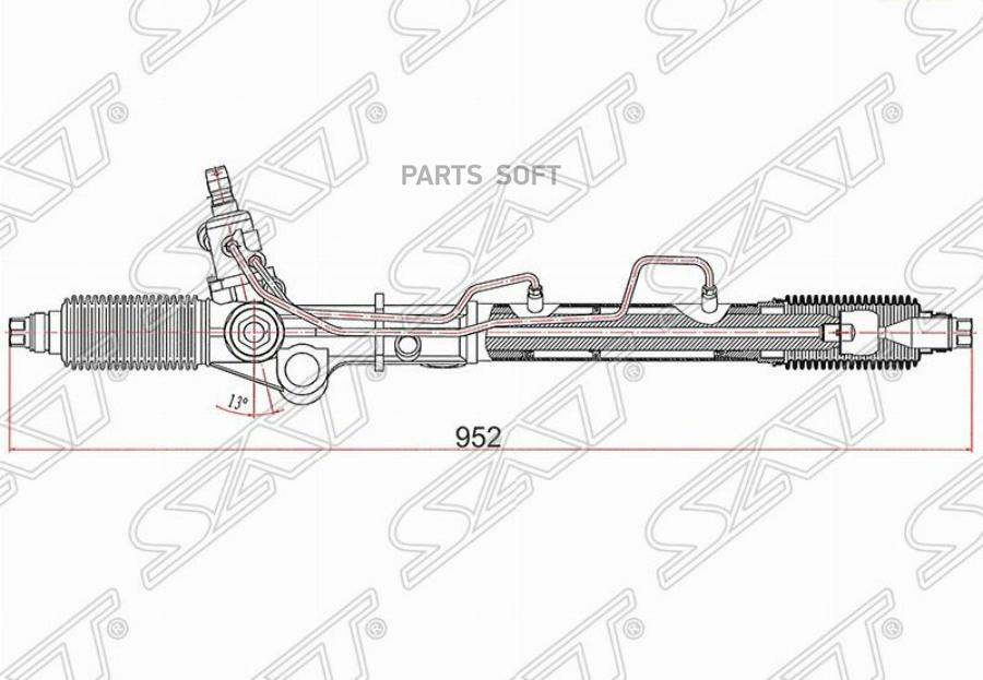 

Рейка Рулевая Toyota Land Cruiser Prado 96-02 Lhd SAT ST4425060022