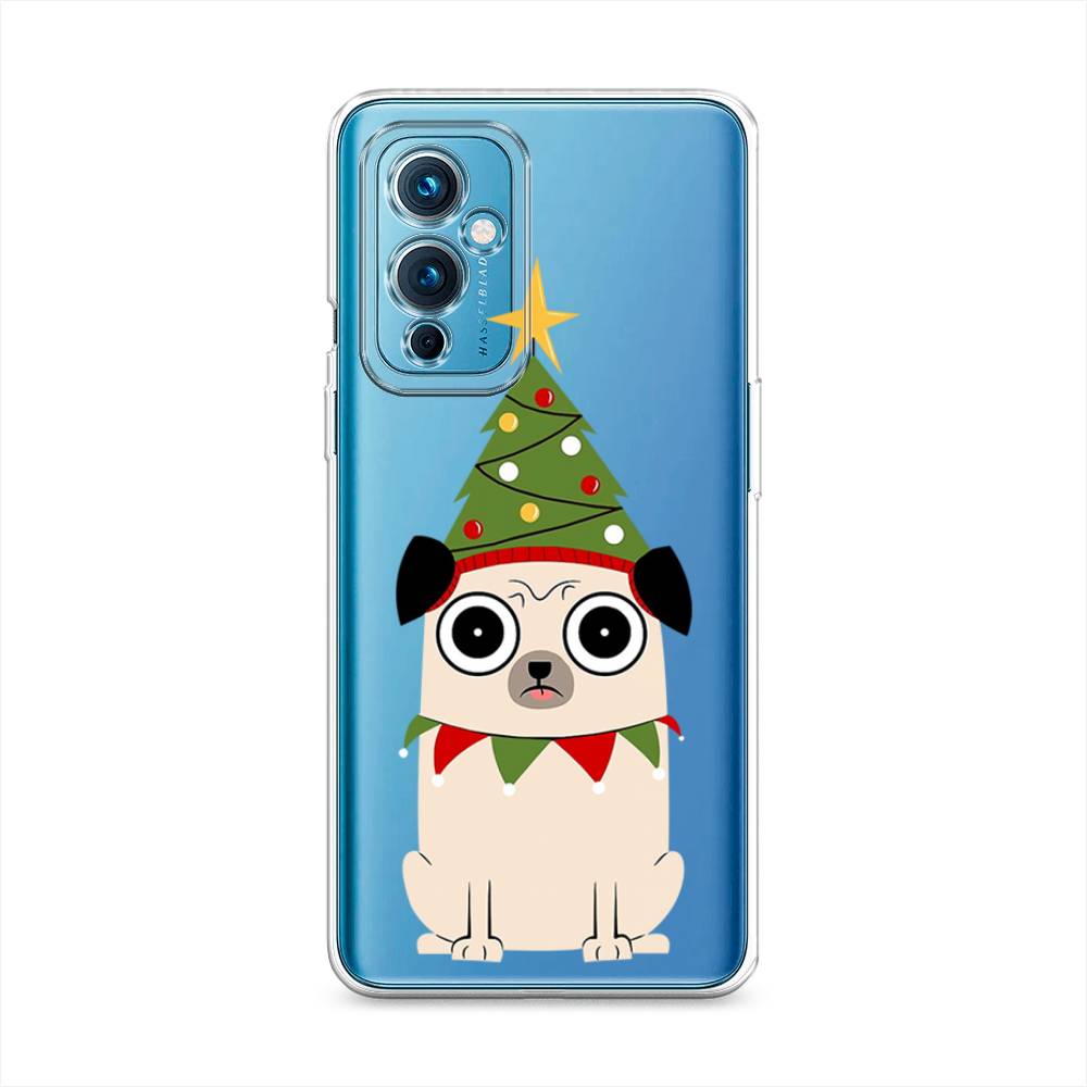 

Чехол на OnePlus 9 LE2110 "Собачка с ёлочкой", Бежевый;красный;зеленый, 152750-1