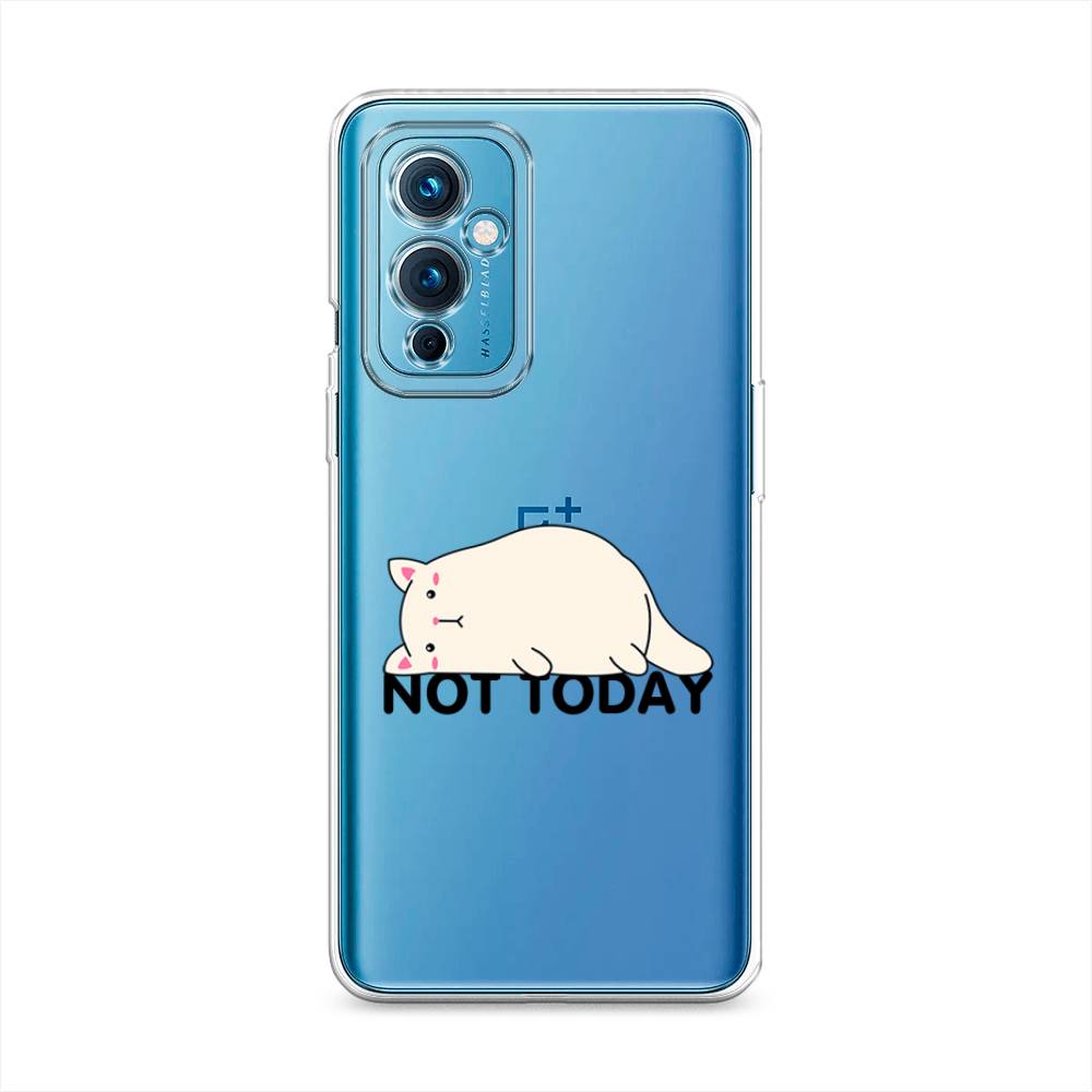 

Чехол на OnePlus 9 LE2110 "Cat not today", Белый;розовый;черный, 152750-1