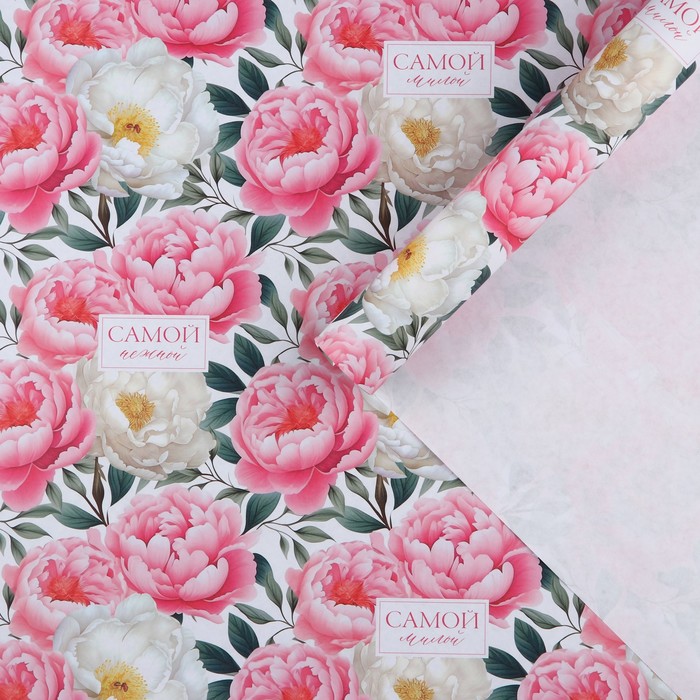 

Бумага упаковочная крафтовая «Самой нежной», 70 х 100 см (10 шт.), Разноцветный