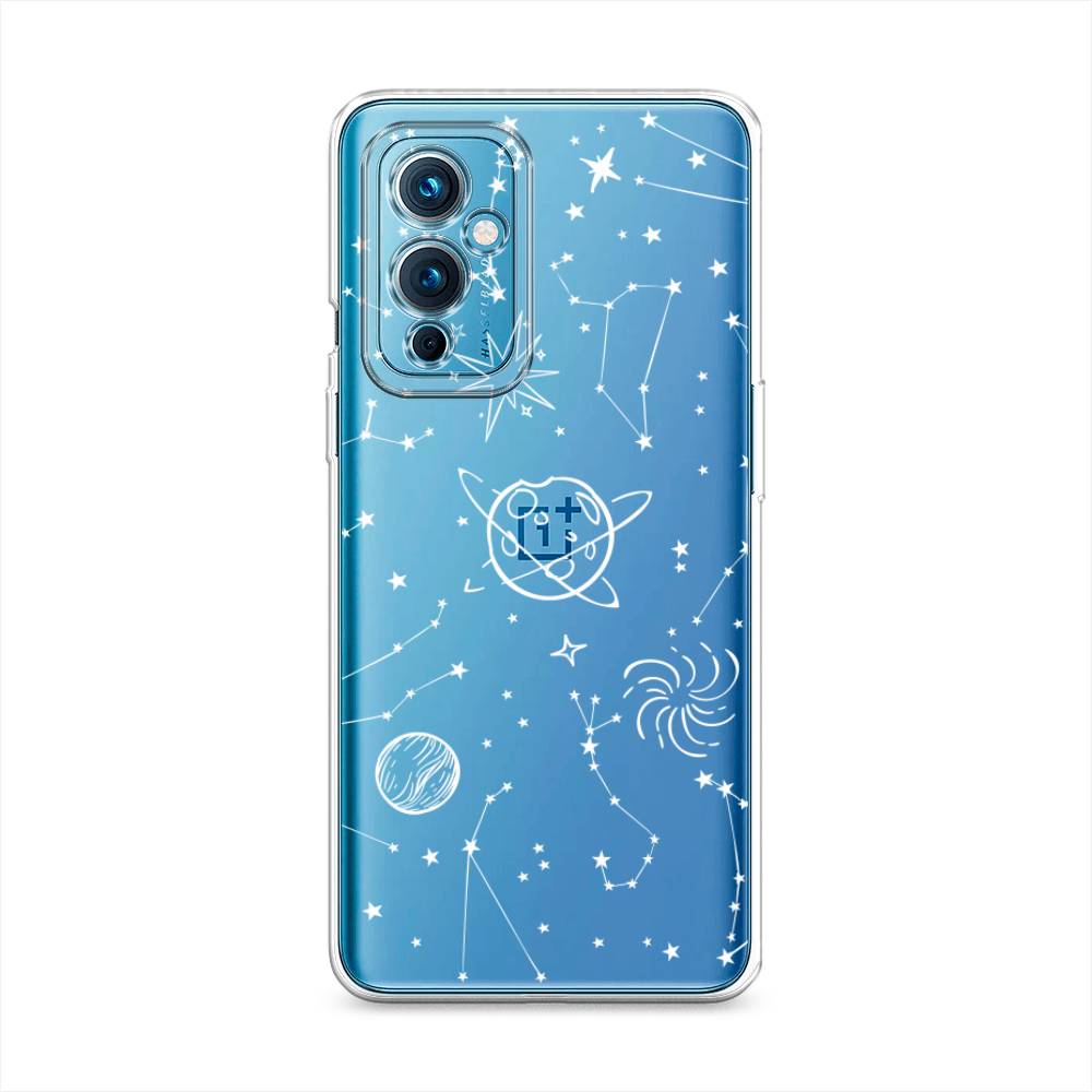

Чехол на OnePlus 9 LE2110 "Планеты в космосе", Белый, 152750-2