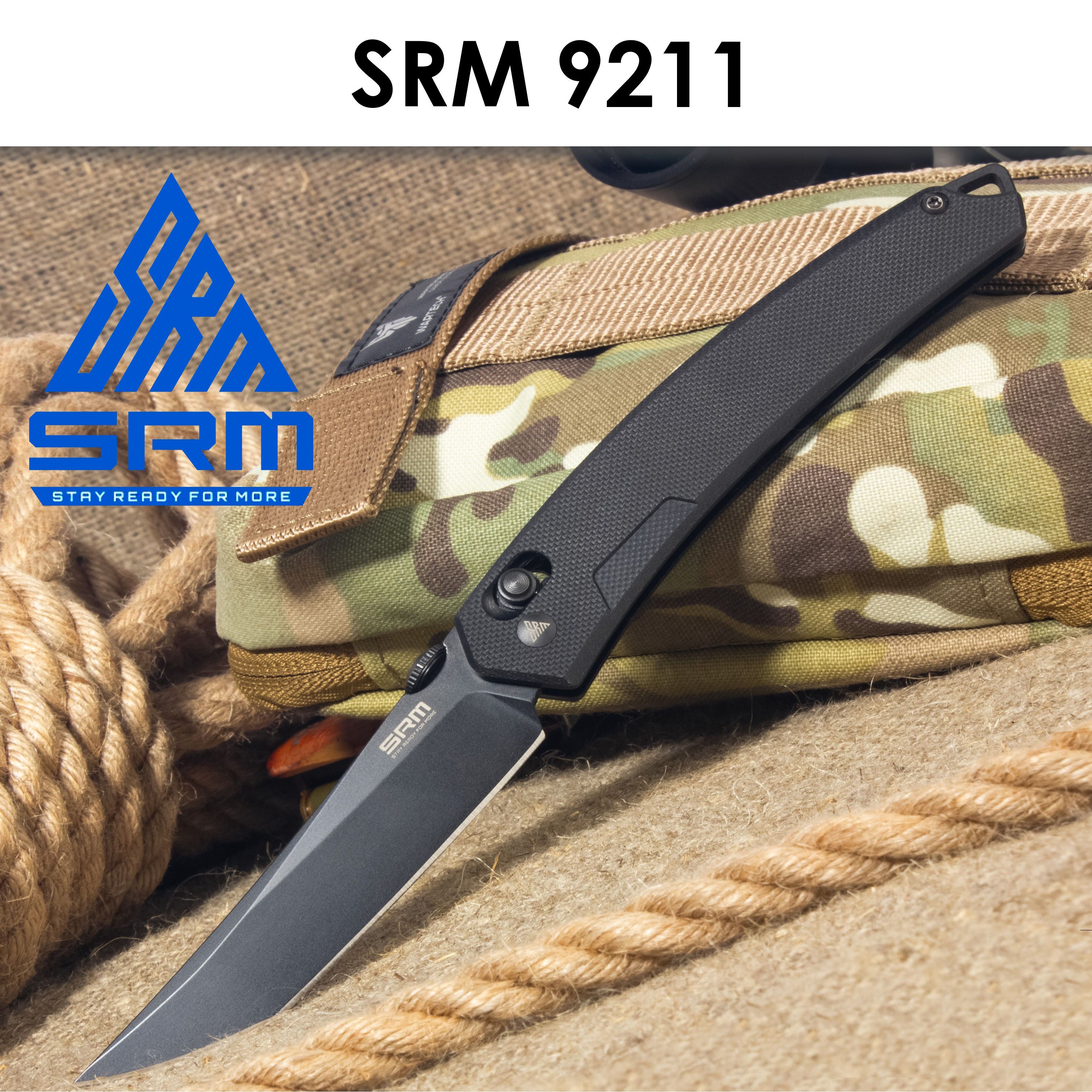 

Складной нож SRM 9211-GB черный 211.6мм (90.6мм клинок), 9211-GB