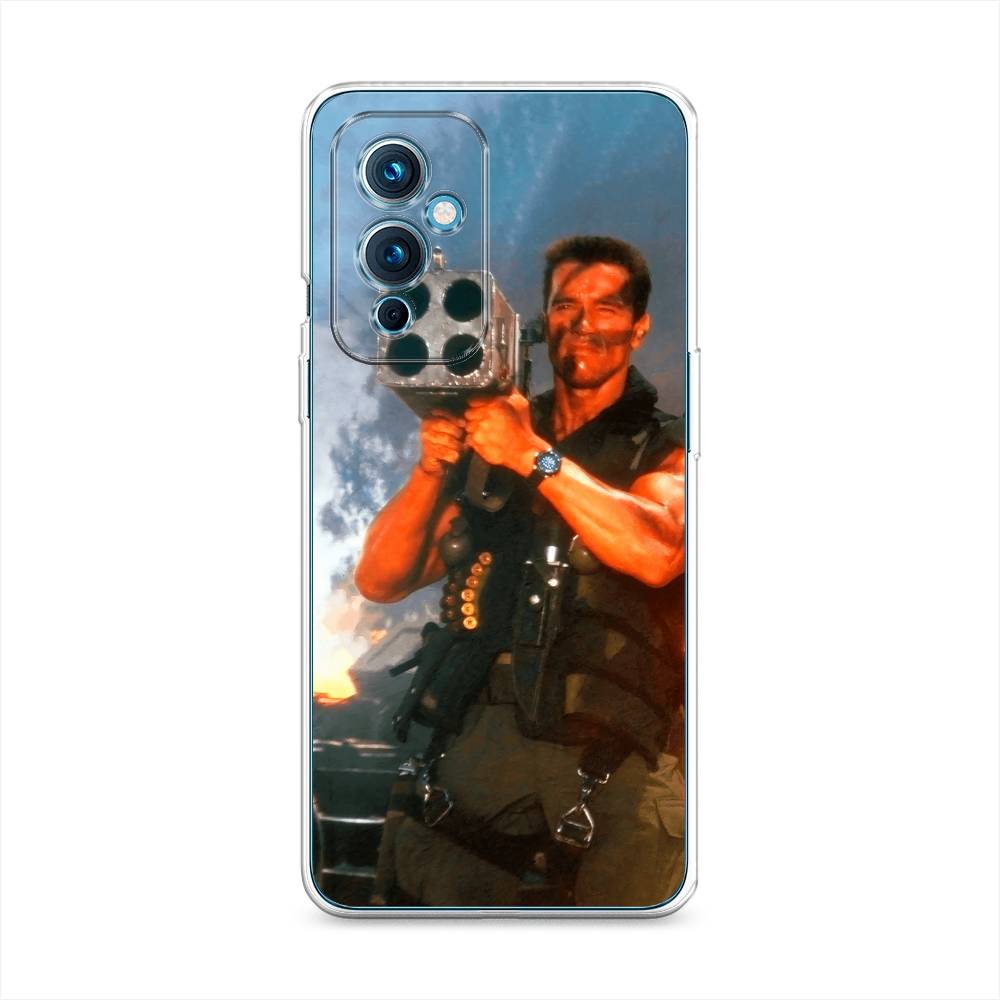 

Чехол на OnePlus 9 LE2110 "Арнольд Шварцнеггер с базукой", Голубой;коричневый, 152750-6