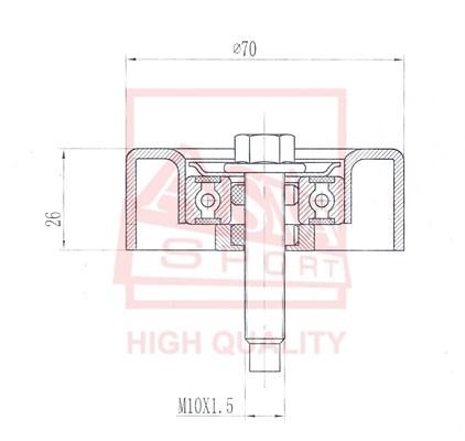 

ASVA FDBP-008 Ролик руч.ремня FORD FOCUS 1шт