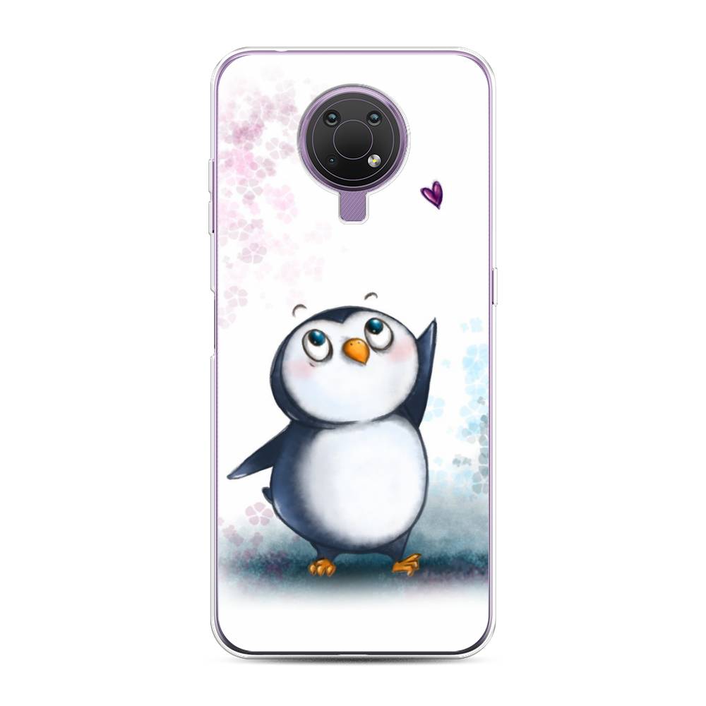 

Чехол Awog на Nokia G10 / Нокиа G10 "Пингвин и сердечко", Белый, 124050-1