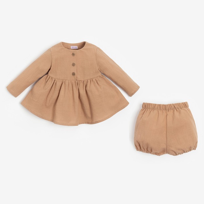 

Комплект одежды MINAKU Р00012641, коричневый, 80, MINAKU: Summer time BABY